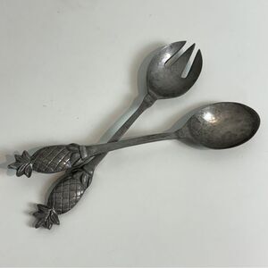 Pineapple Metal Serving Fork Spoon Set